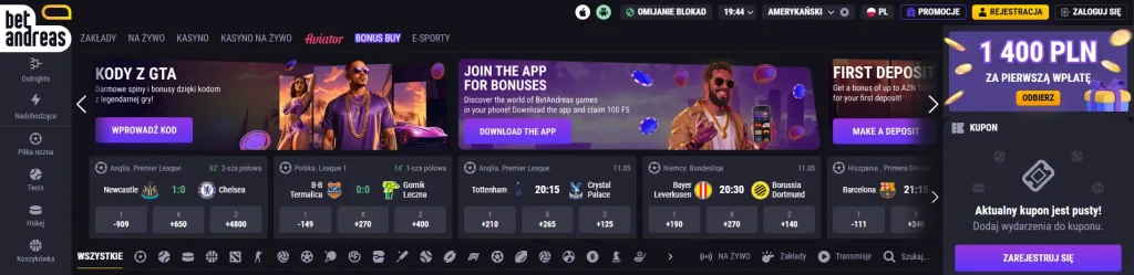 Betandreas offer overview